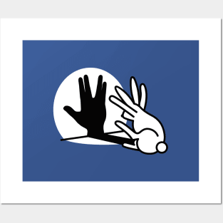 Rabbit shadow hand Vulcan Salute Trekkie Sci Fi Posters and Art